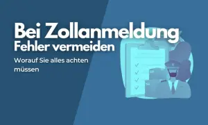 Zollanmeldung: Fehler vermeiden. Ein Zollbeamter prüft Pakete auf einer Checkliste. Ein guter clearing agent hilft dabei.